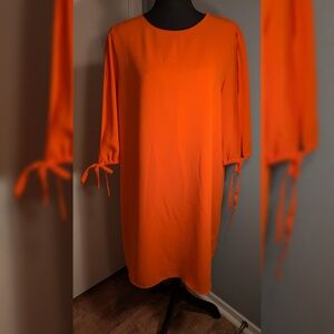 Moschino Vibrant Orange Long Sleeve Dress